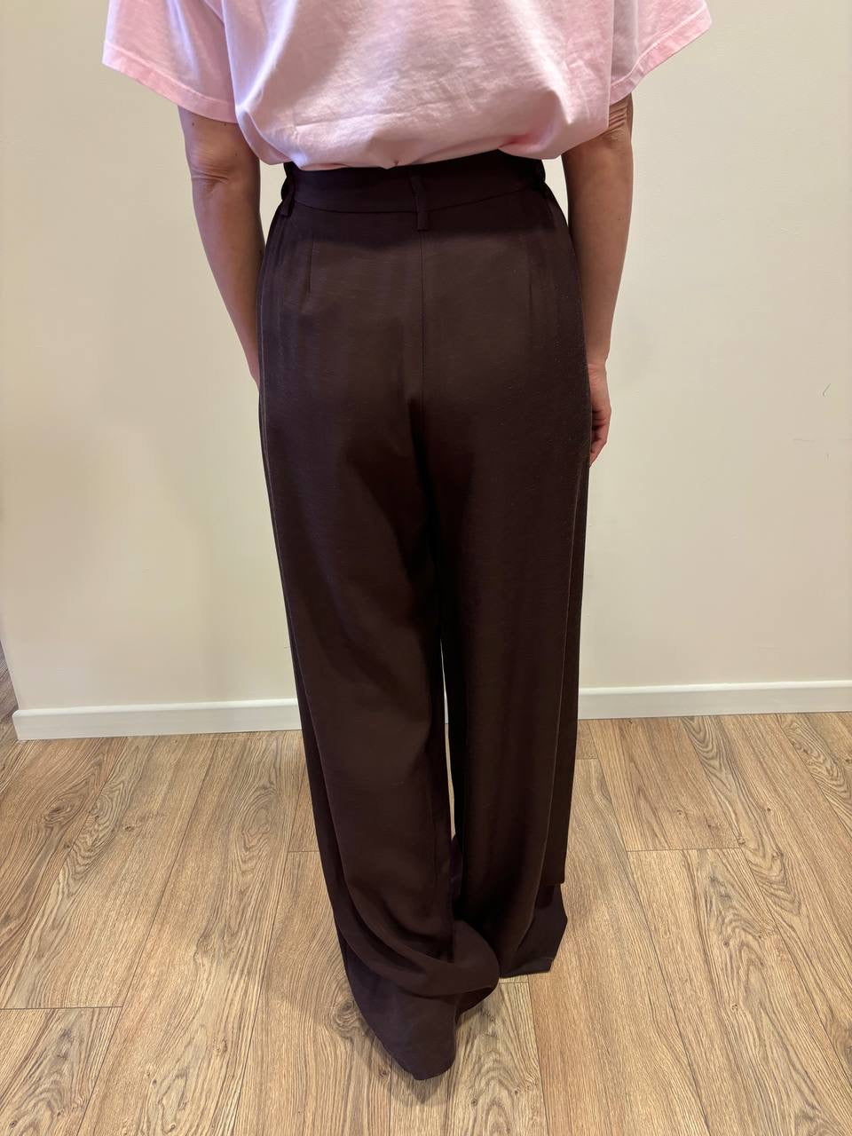 KAOS - Pantalone fondente a palazzo con pinces