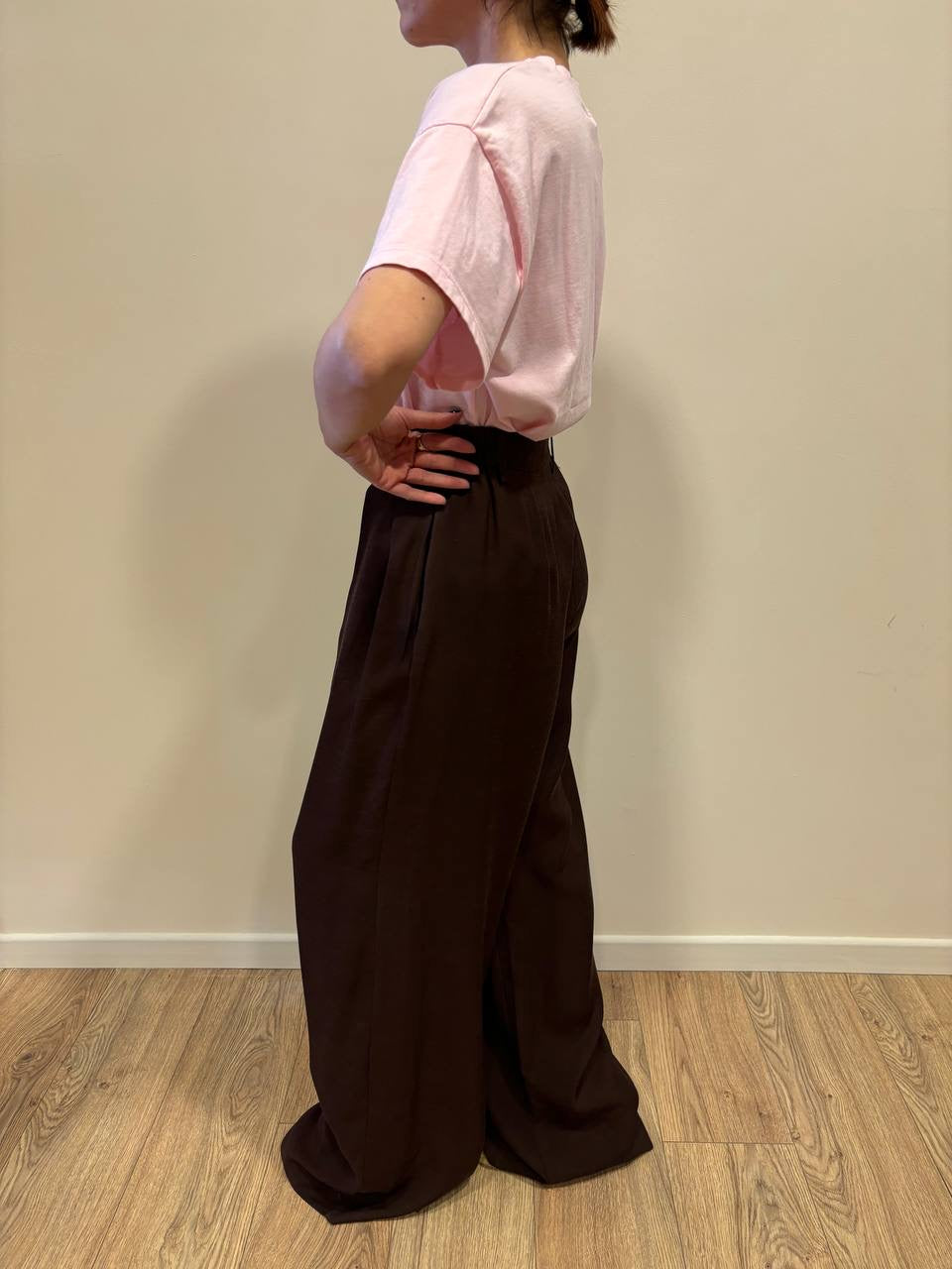 KAOS - Pantalone fondente a palazzo con pinces