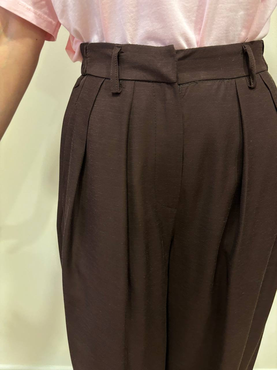 KAOS - Pantalone fondente a palazzo con pinces