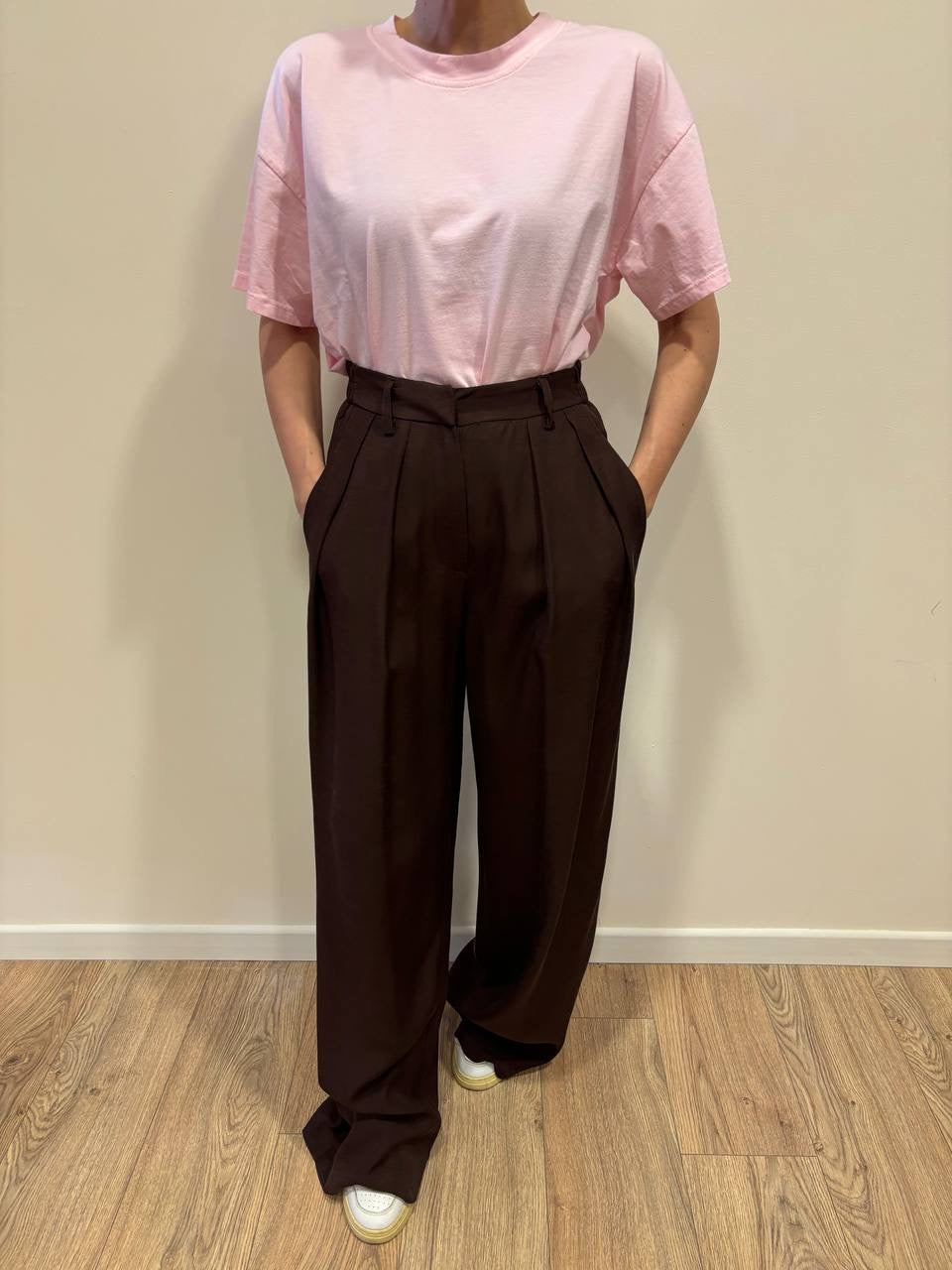 KAOS - Pantalone fondente a palazzo con pinces