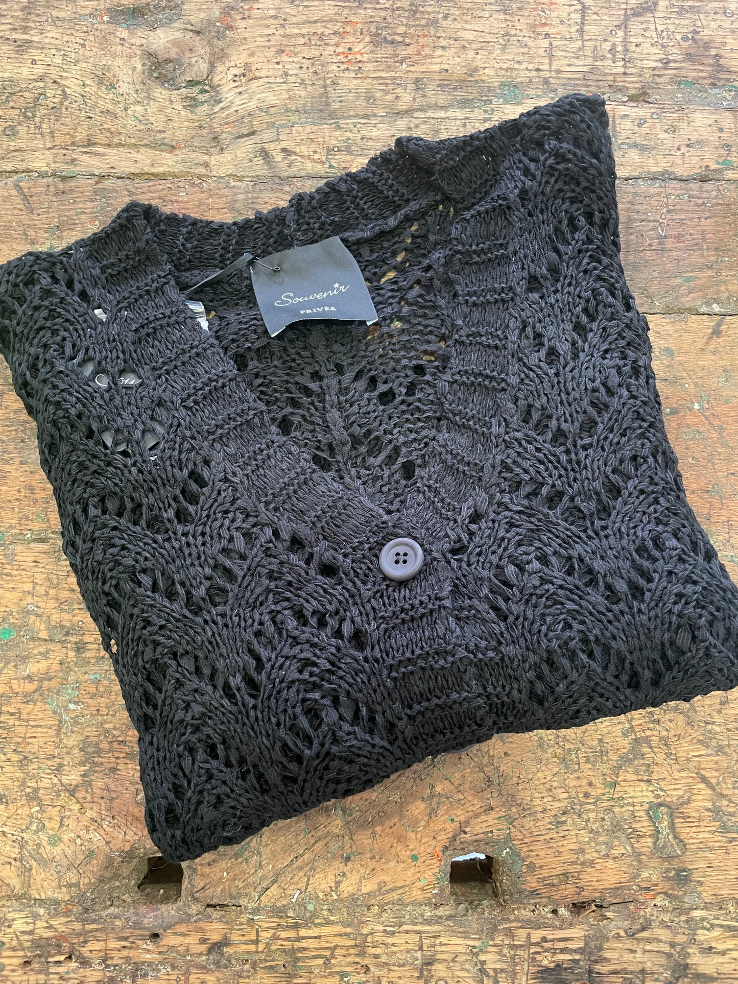 SOUVENIR - Cardigan traforato a scatoletta con bottoni - più colori