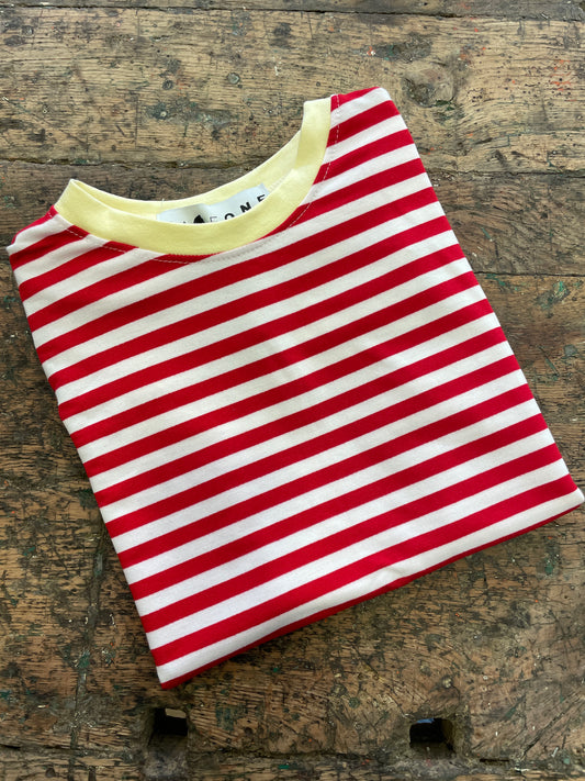 HAVEONE - Canotta a righe con colletto a contrasto con spallucce - più colori