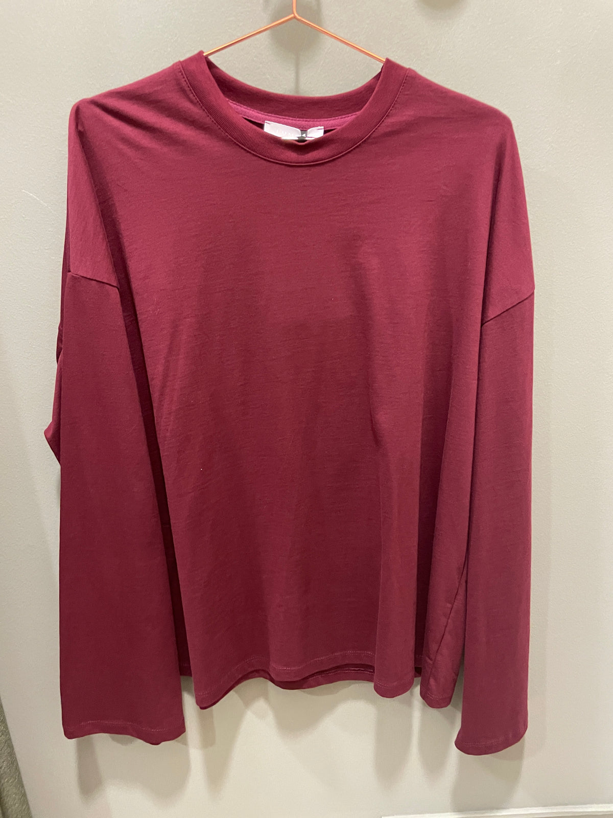 LUMINA - Maglia in cotone over bianca a maniche lunghe - più colori