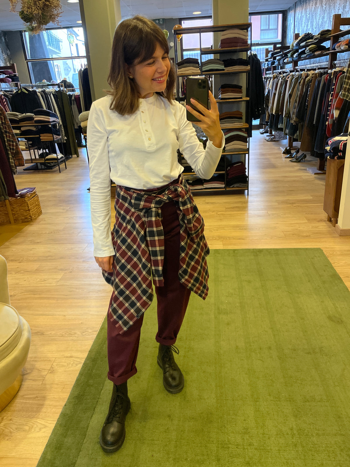 SUSY MIX - Pantalone baloon fit in cotone color bordeaux