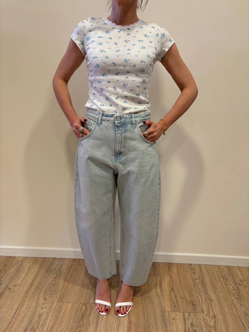 HAVEONE - Jeans Aria in denim chiaro barrel fit a vita media