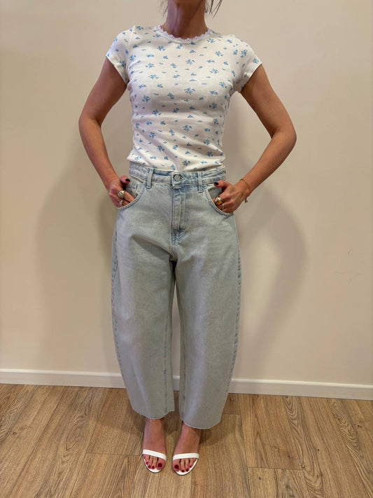 HAVEONE - Jeans Aria in denim chiaro barrel fit a vita media