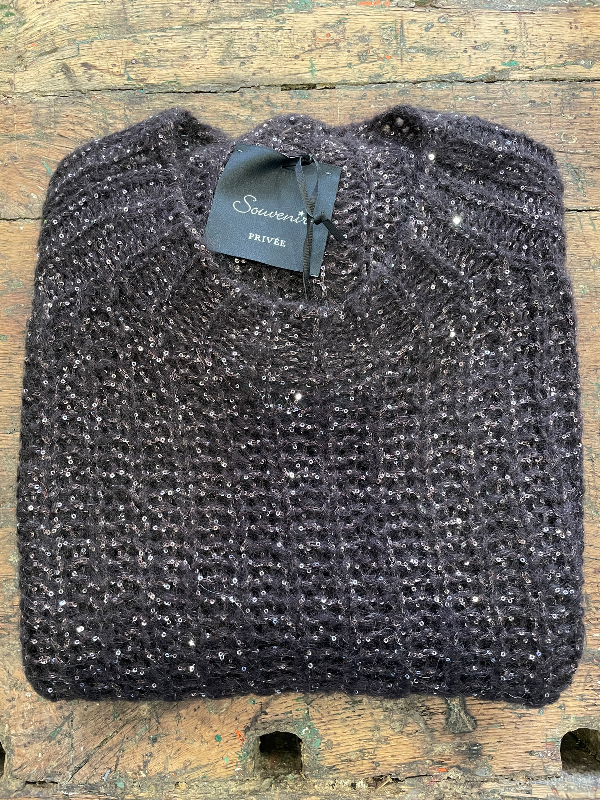 SOUVENIR - Gilet in maglia con micro lucette color ruggine - più varianti