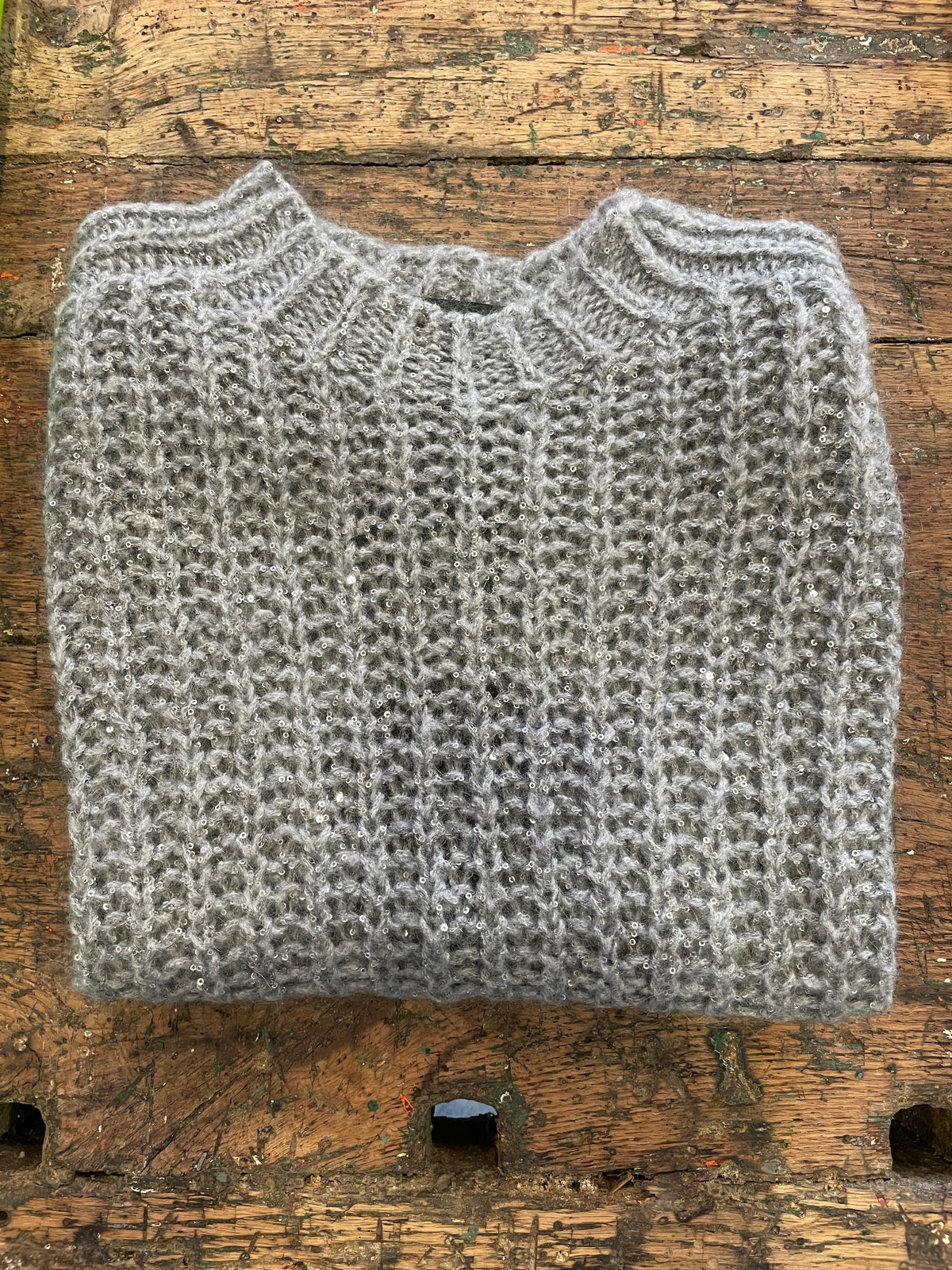 SOUVENIR - Gilet in maglia con micro lucette color ruggine - più varianti