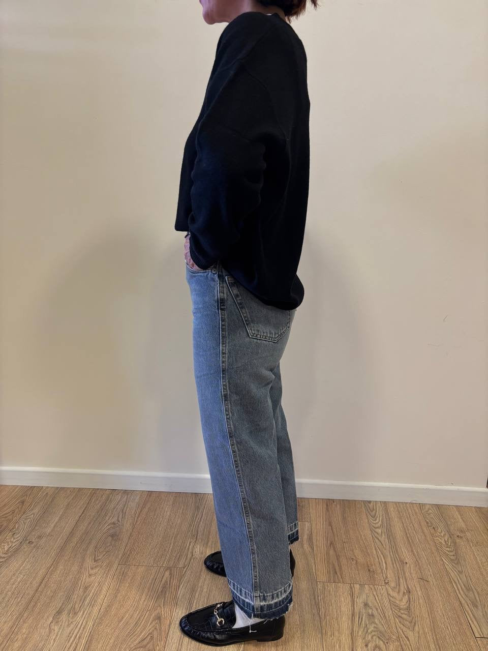 VICOLO - Jeans Kate in denim chiaro sfrangiato