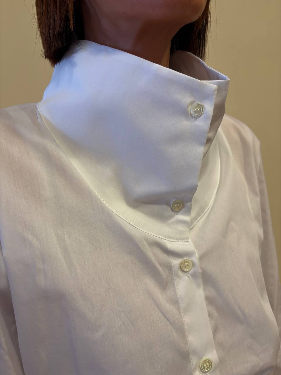 VICOLO - Camicia con colletto appoggiato color bianco