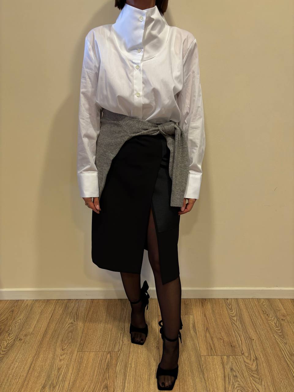 VICOLO - Camicia con colletto appoggiato color bianco