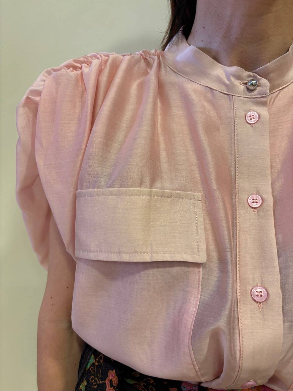 MEME ROAD - Camicia baby smanicata con bottoni con tasche frontali