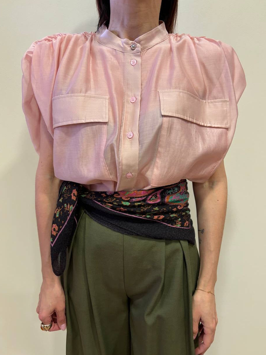 MEME ROAD - Camicia baby smanicata con bottoni con tasche frontali