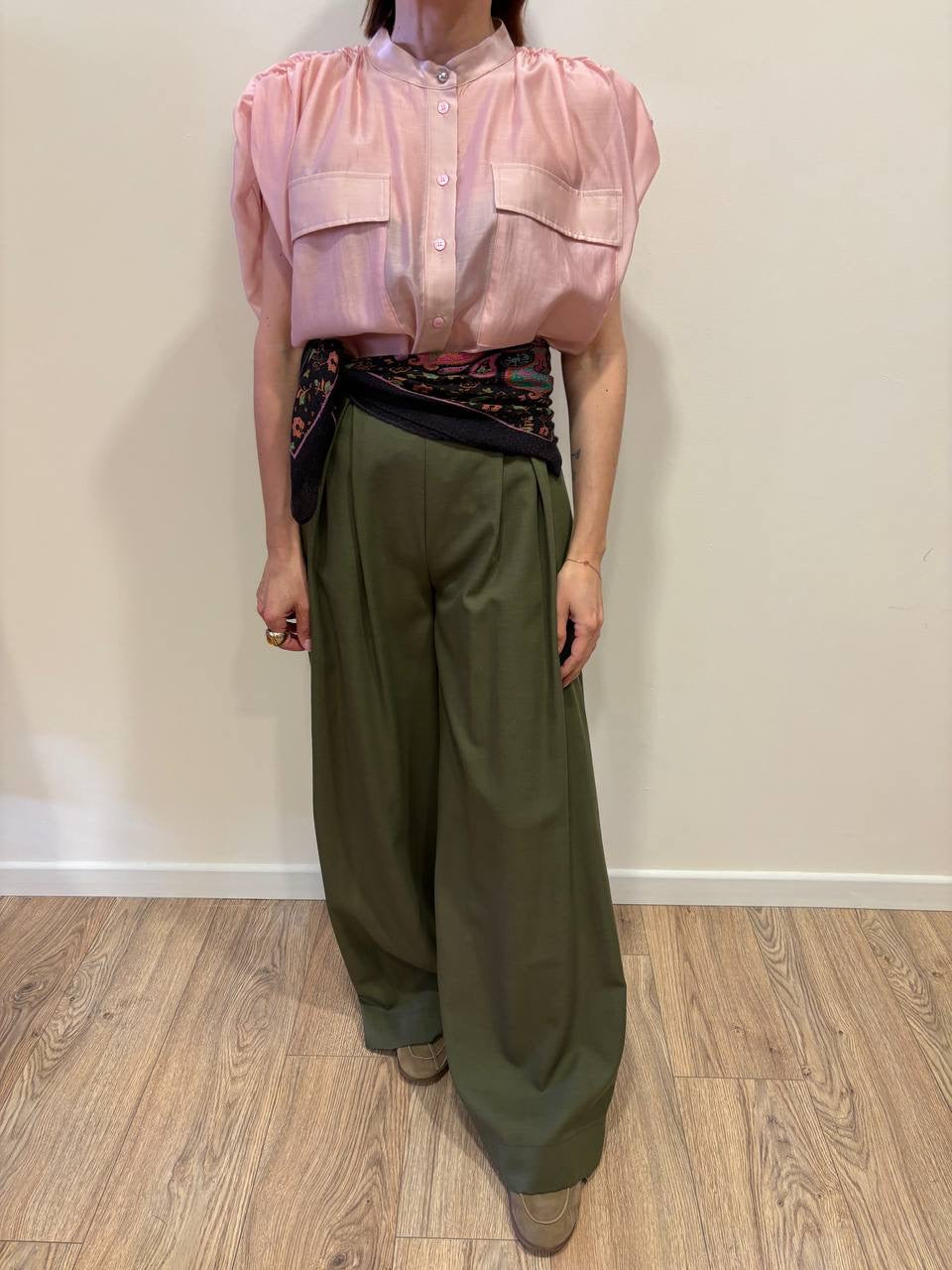 MEME ROAD - Camicia baby smanicata con bottoni con tasche frontali
