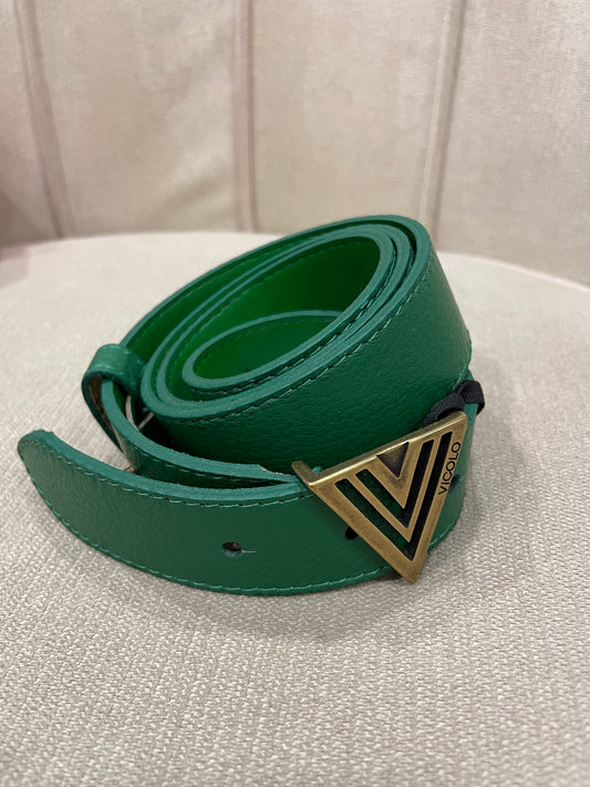 VICOLO - Cintura con fibbia oro color verde