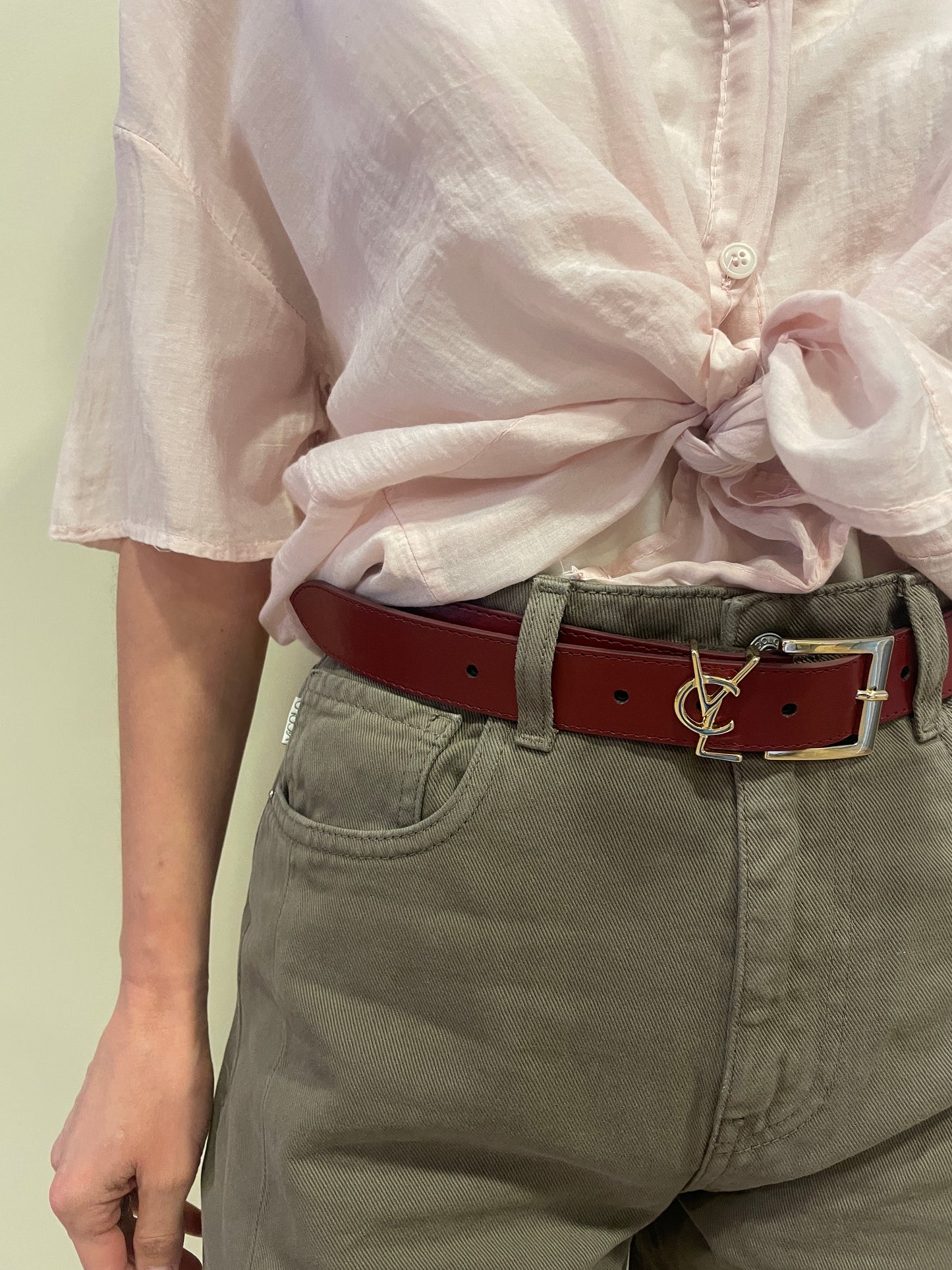 VICOLO - Jeans Chiara in denim color cacao barrel fit