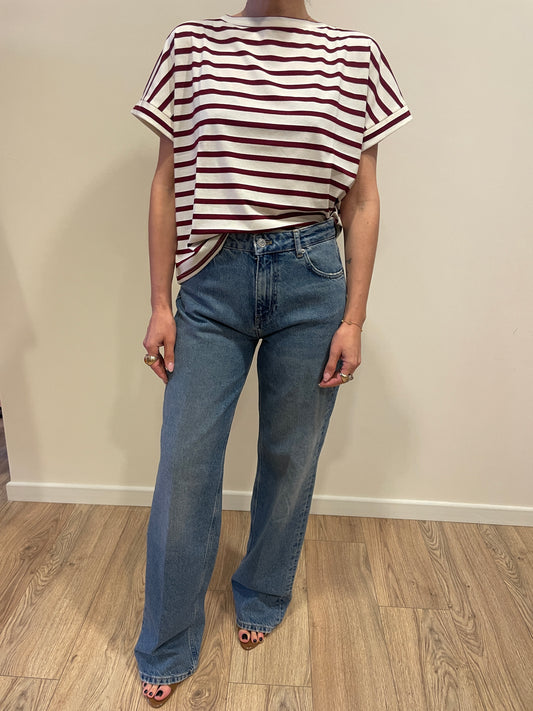 SUSY MIX - T-shirt a righe a scatoletta a girocollo - più colori