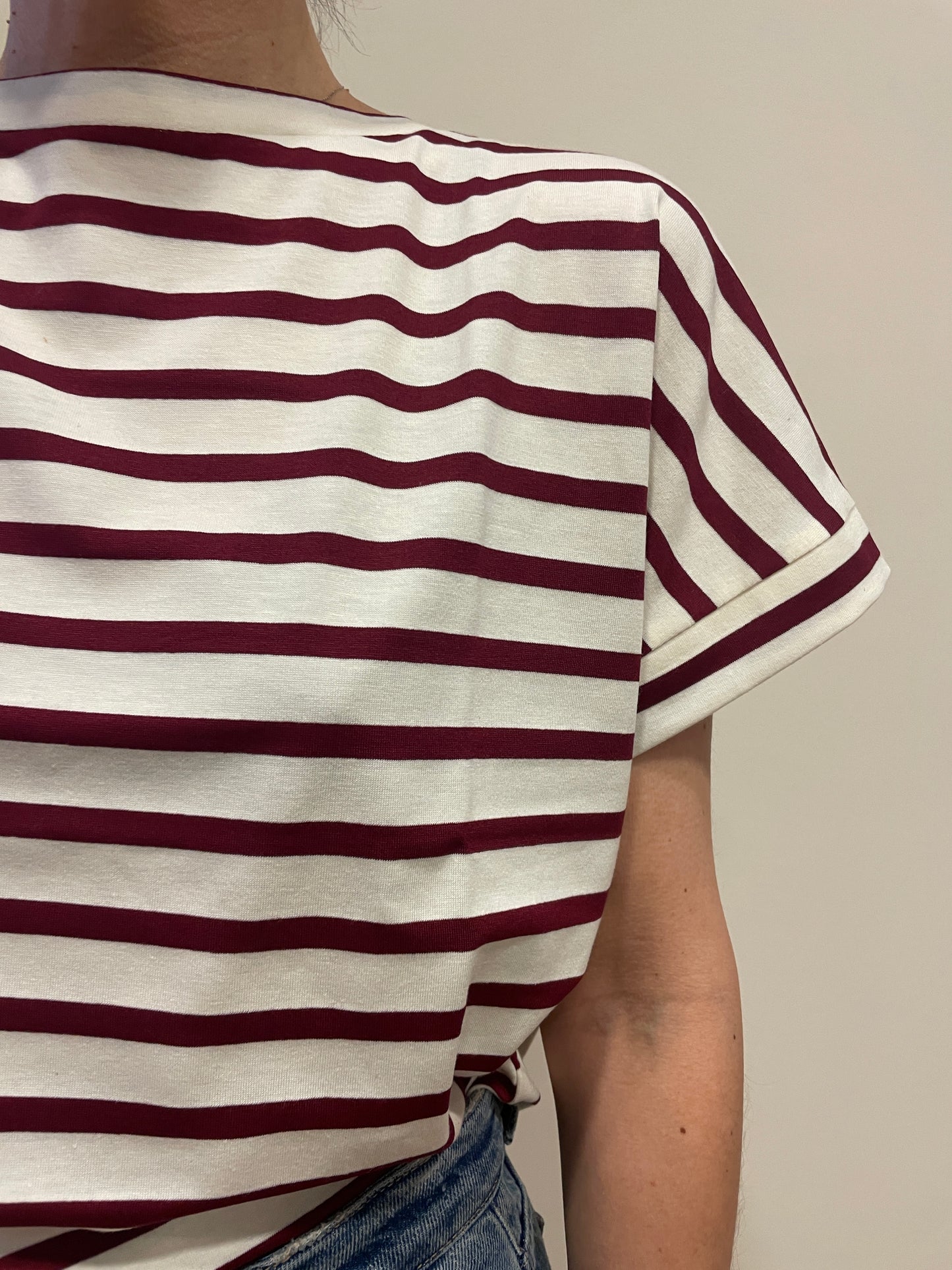 SUSY MIX - T-shirt a righe a scatoletta a girocollo - più colori