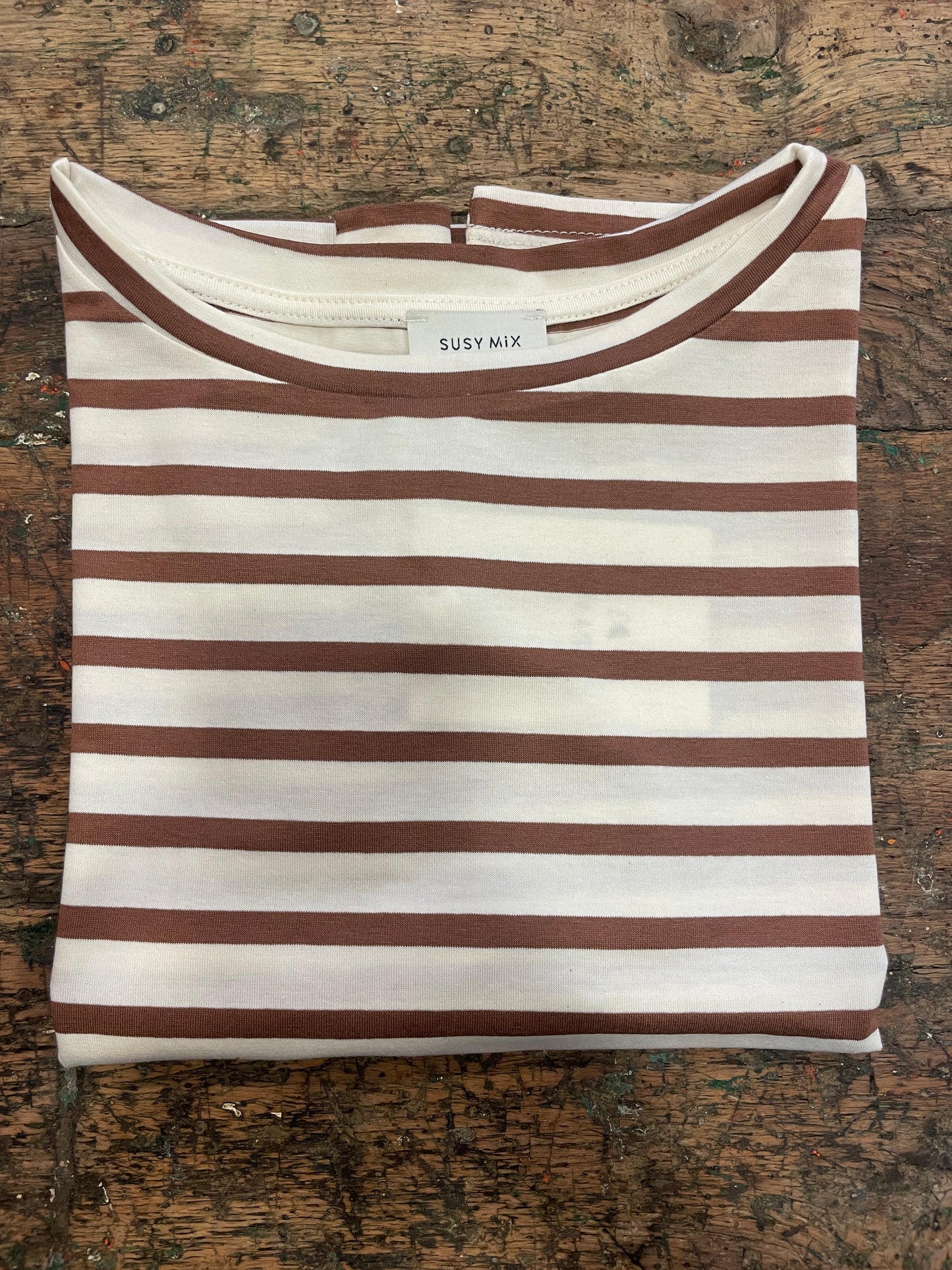 SUSY MIX - T-shirt a righe a scatoletta a girocollo - più colori
