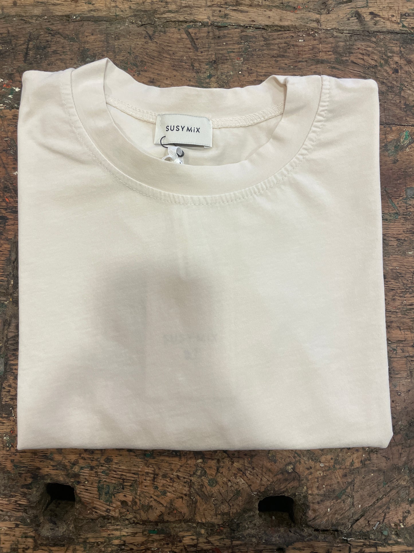 SUSY MIX - T-shirt a scatoletta in cotone a tinta unita - più colori