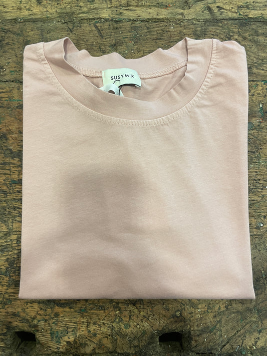 SUSY MIX - T-shirt a scatoletta in cotone a tinta unita - più colori