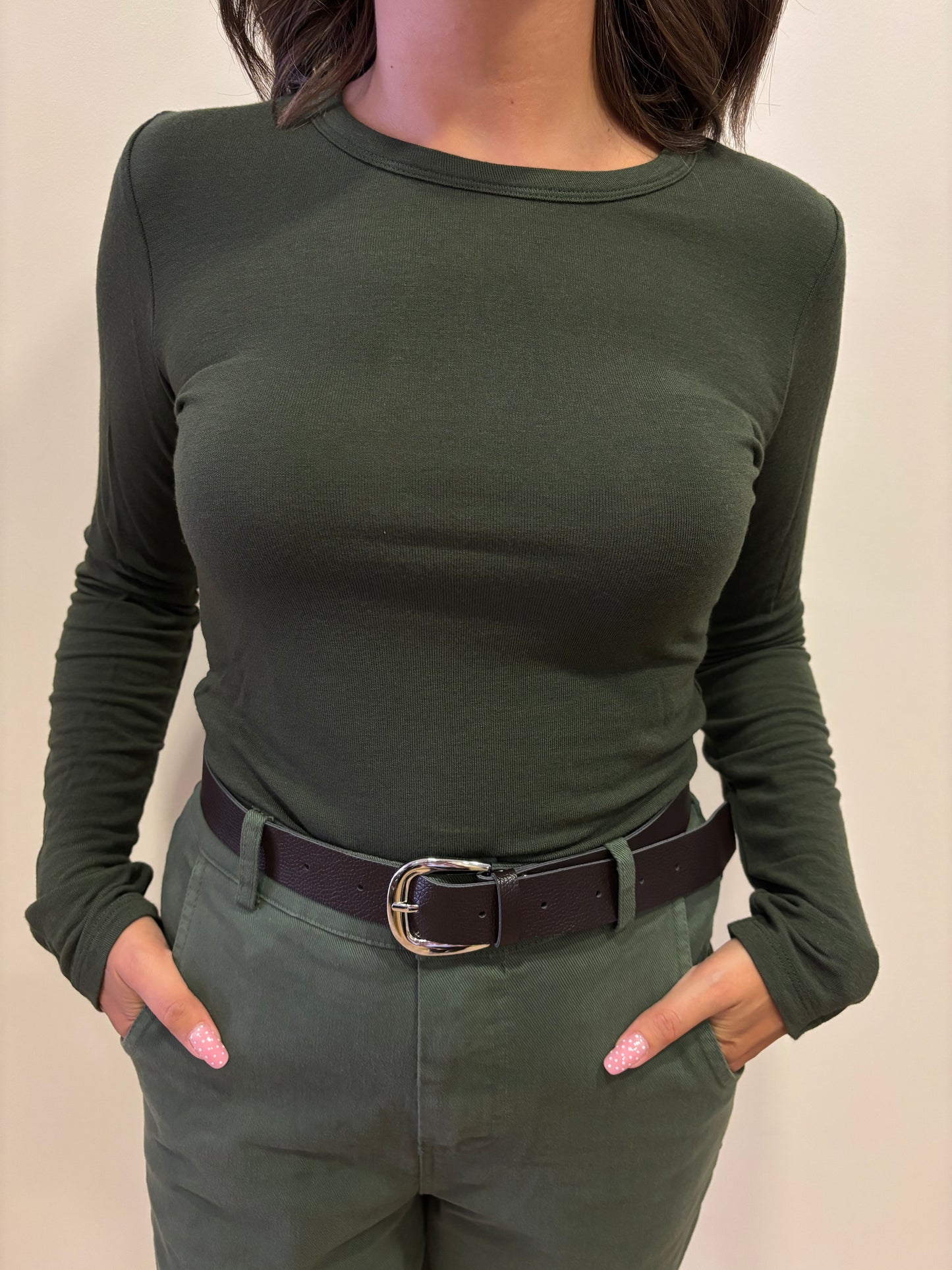 KONTATTO - Maglia a girocollo in misto lana e viscosa - più colori