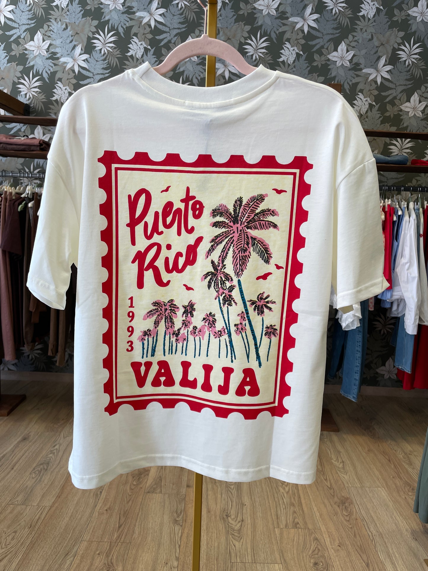 HAVEONE - T-shirt over con stampa francobollo sul retro - più colori