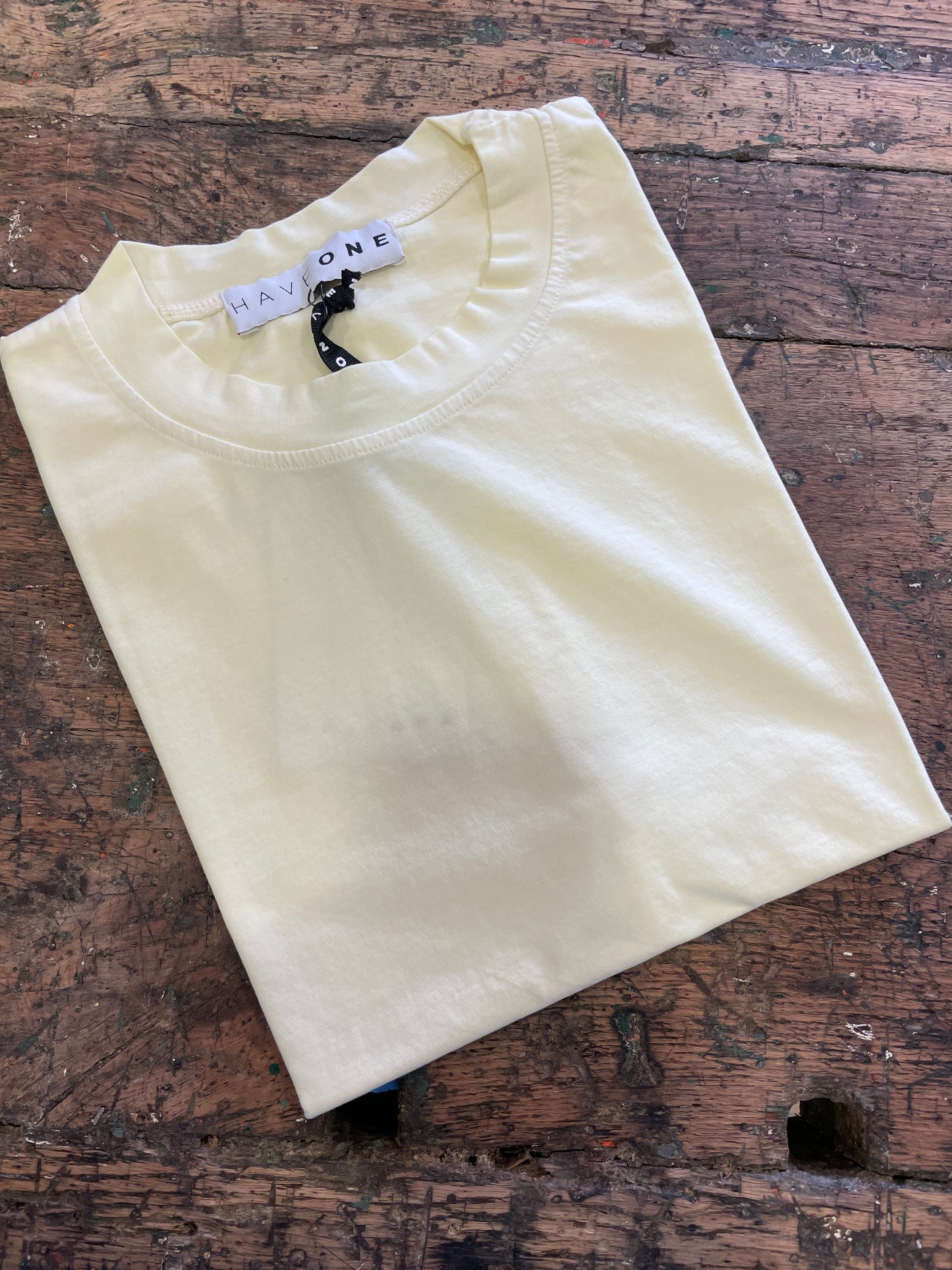 HAVEONE - T-shirt in cotone a scatoletta blu - più colori