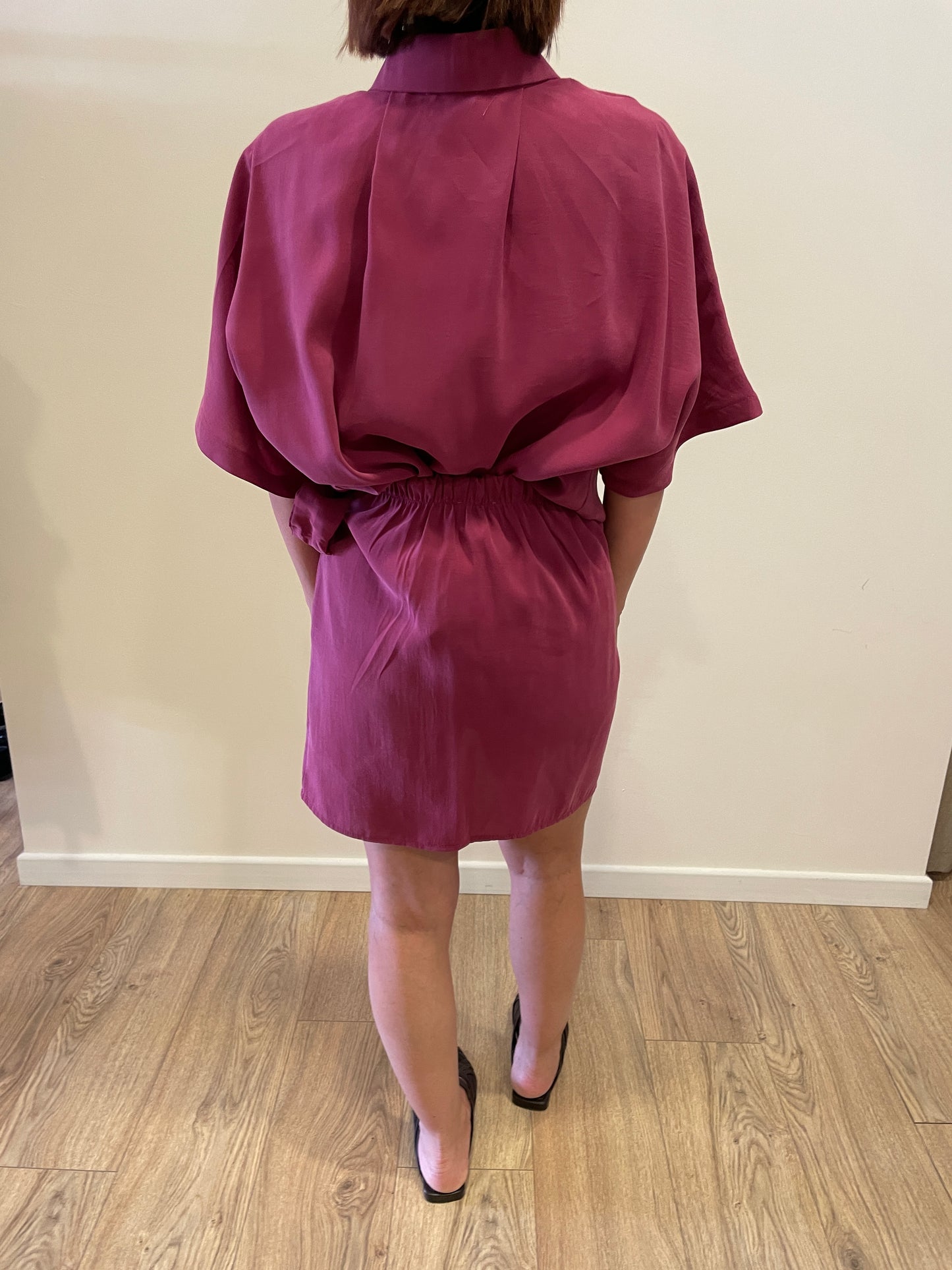 SUSY MIX - Camicia a mezze maniche morbida con taschino di paillettes color india