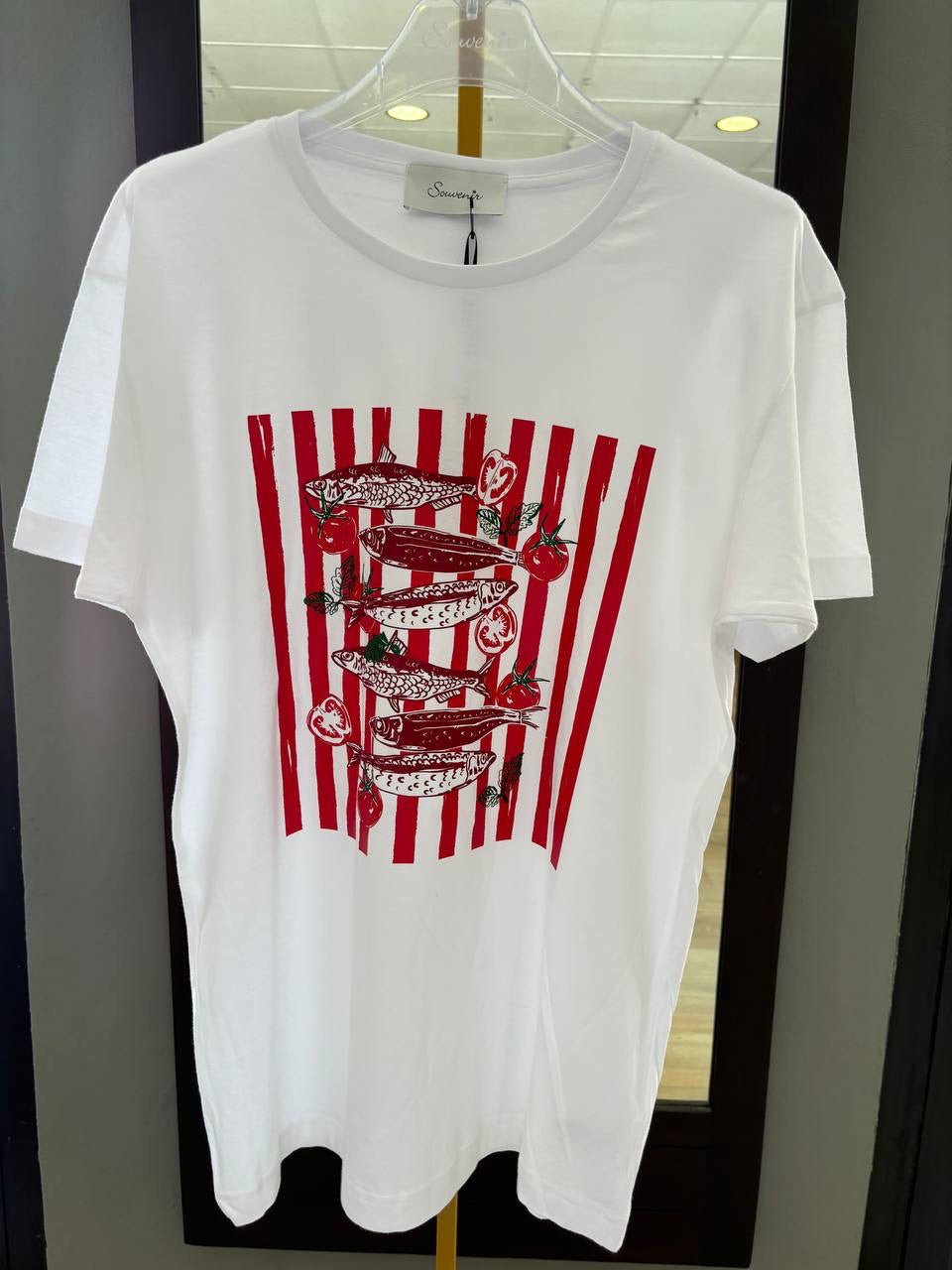 SOUVENIR - T-shirt in cotone burro con stampa - più varianti