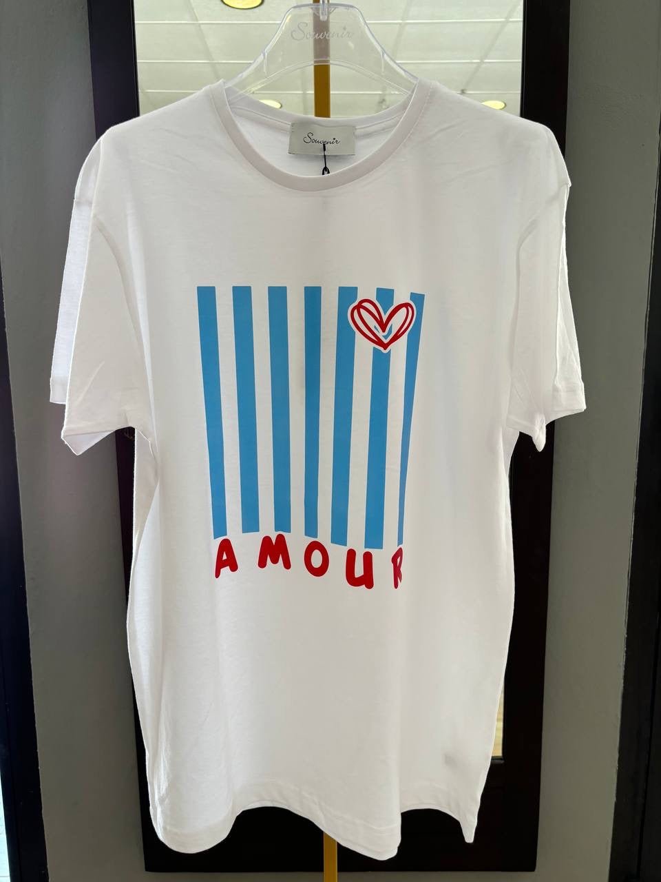 SOUVENIR - T-shirt in cotone burro con stampa - più varianti