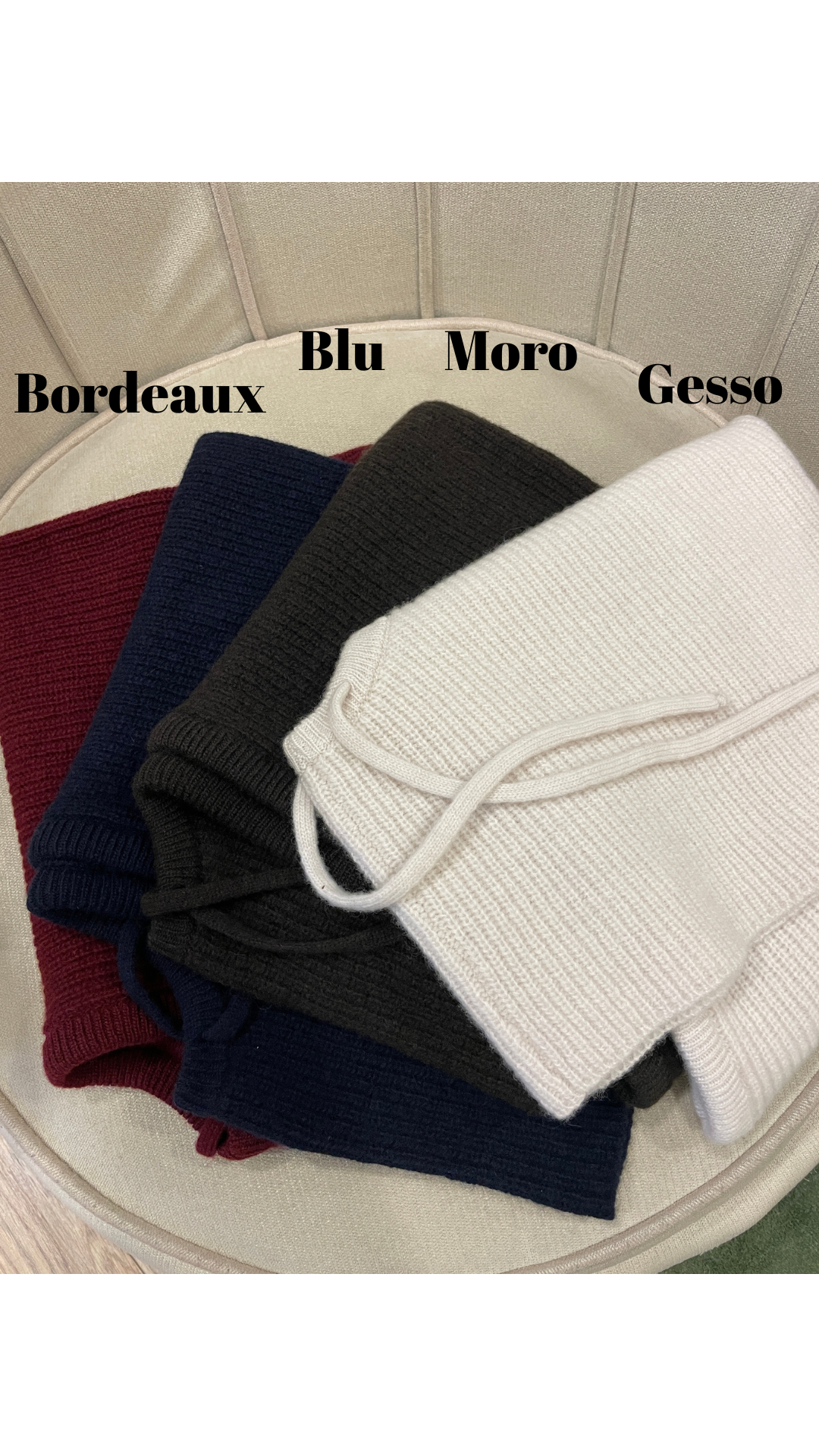 KONTATTO - Balaclava in lana con laccetti - più varianti