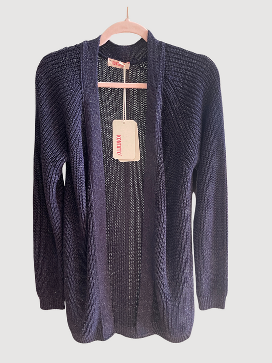KONTATTO - Cardigan aperto lungo in lurex - più colori